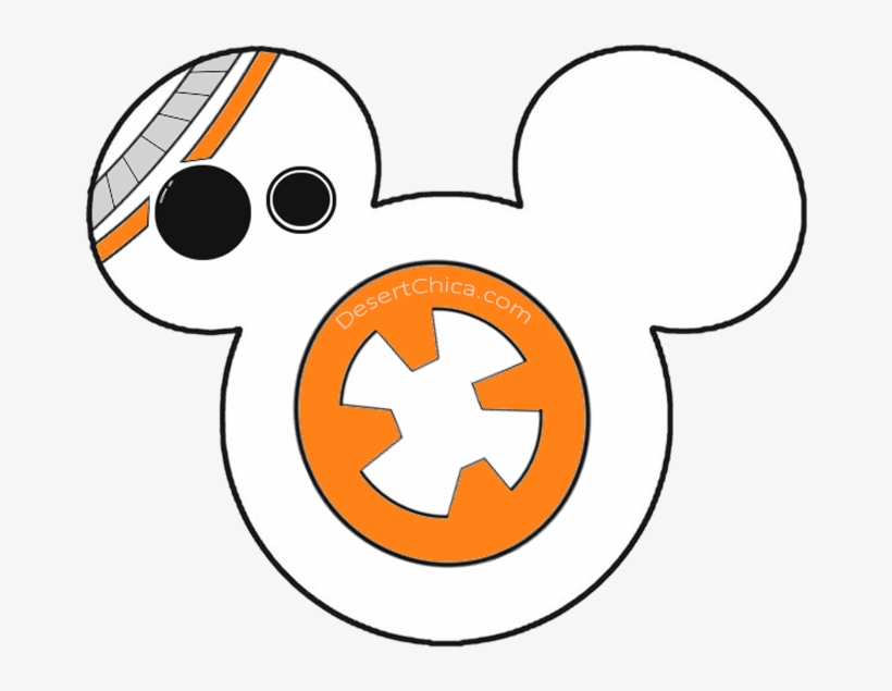 Star Wars Bb-8 Shirt Template Graphic - Bb 8 Mickey Silhouette, transparent png download