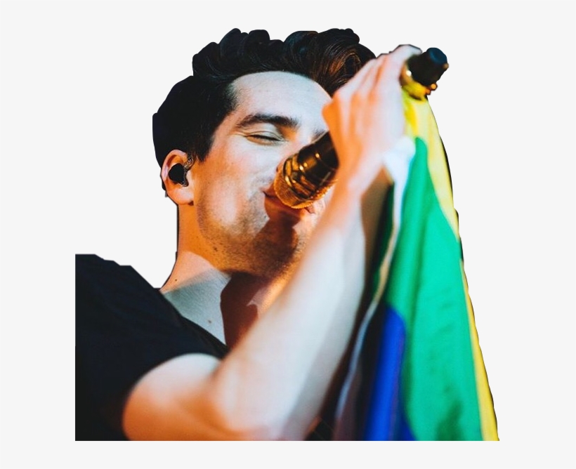 Lgbt Lgbtpride Brendon Brendonurie Girlsgirlsboys Panic - Brendon Urie Pride Flag, transparent png download