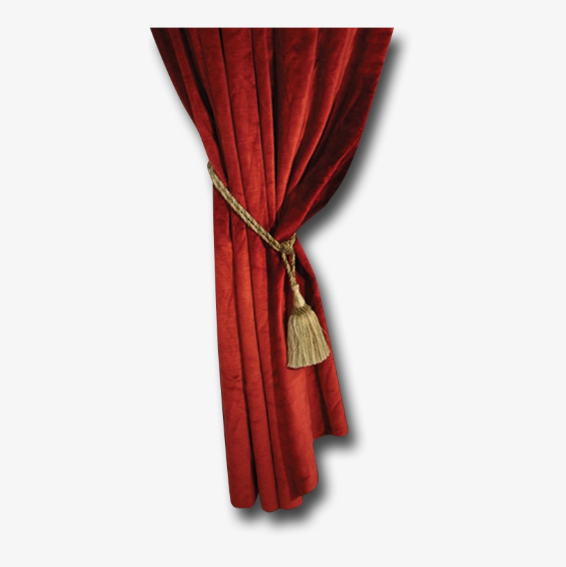 Red Curtain Png Source - Curtain Single Png, transparent png download