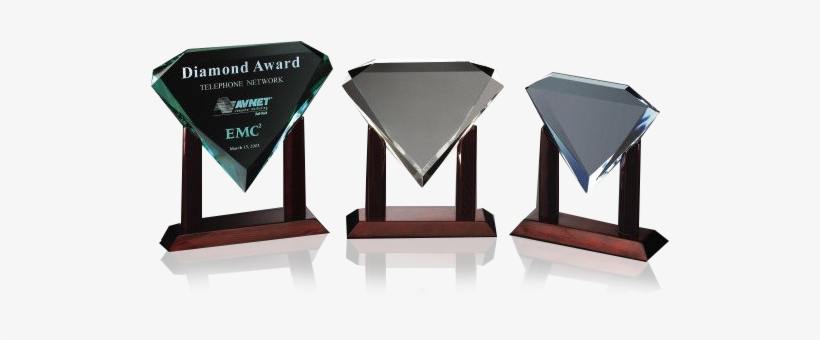 Acrylic Awards - Jade Green Diamond Award (8"x9"x3") Quantity(1), transparent png download