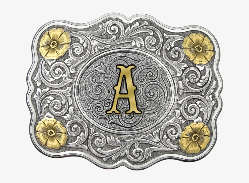 Western Belt Buckle Initial - Circle Transparent PNG - 650x650 - Free