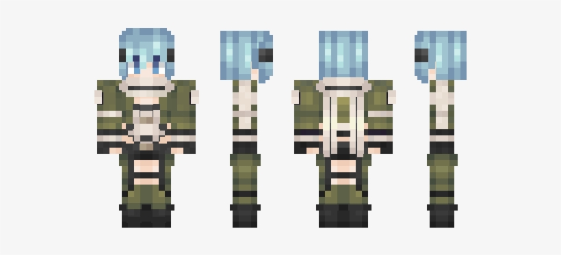 Minecraft Skin Sinon - Minecraft, transparent png download