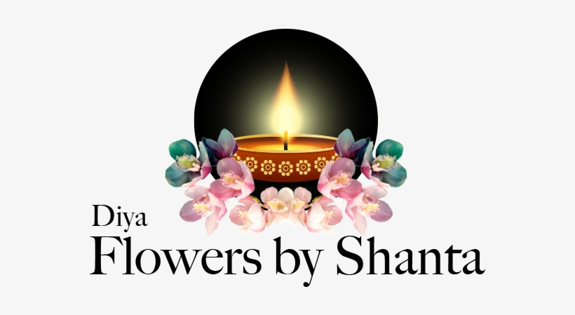 Diya Flowers By Shanta - Diya And Flowers Png, transparent png download