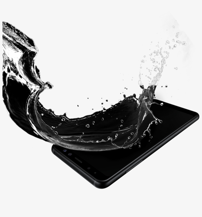 Simulated Image Of Water Splashing On Galaxy A8 Ip68 - Samsung A8 Ip68, transparent png download