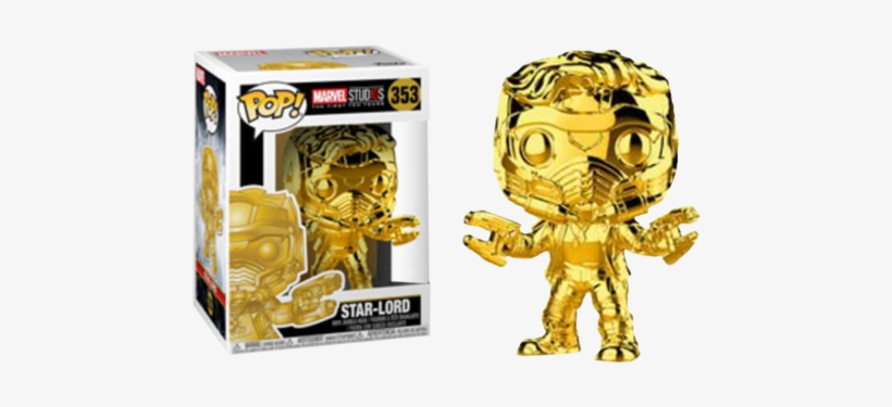 Star Lord (pre Order) - Gold Chrome Star Lord Pop, transparent png download