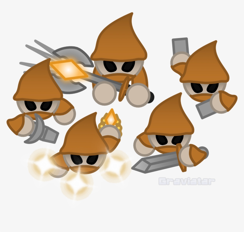The Top Is The Staffbearer, Far Left Is The Scavenger, - Cartoon, transparent png download