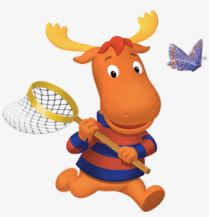Tyrone Chasing Butterfly Png - Backyardigans Butterfly, transparent png download