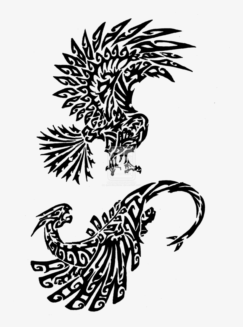 Ho-oh Lugia Duo 2 By Quinnbruderer On Deviantart - Lugia Ho Oh Tribal, transparent png download