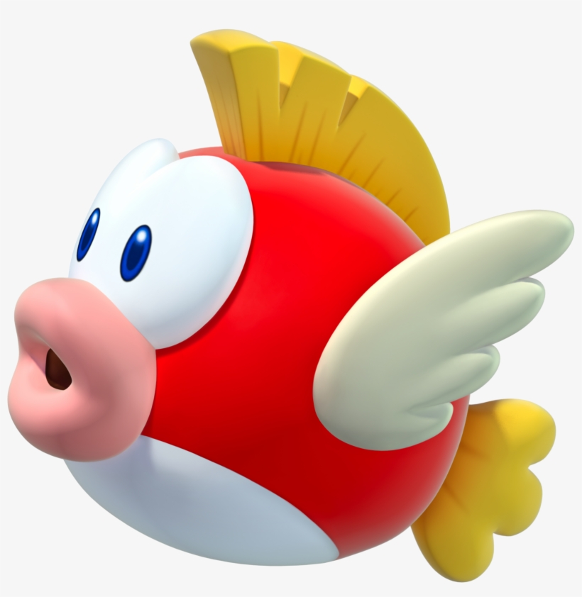 Cheep Cheep New Super Mario Bros U Nsmbu Official Artwork - Super Mario Fish, transparent png download