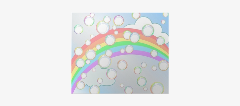 Soap Bubbles Against The Blue Sky, Rainbow And Clouds - Soap Bubble, transparent png download