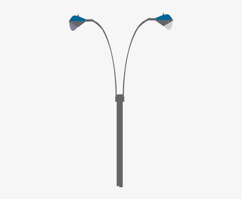 Twin Street Light Clip Art At Clker - Street Light Vector Png, transparent png download