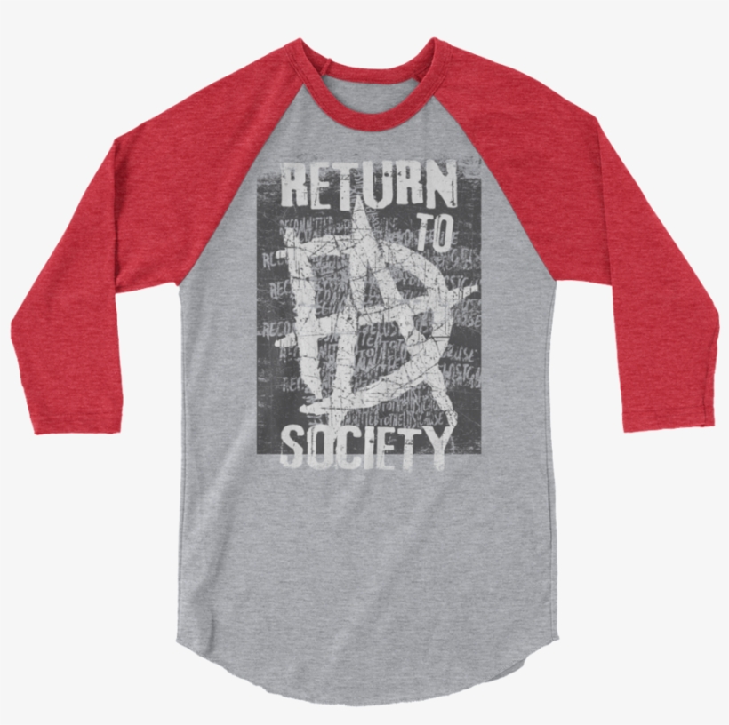 Dean Ambrose "return To Society" 3/4 Sleeve Raglan - Wwe Dean Return To Society Shirt, transparent png download