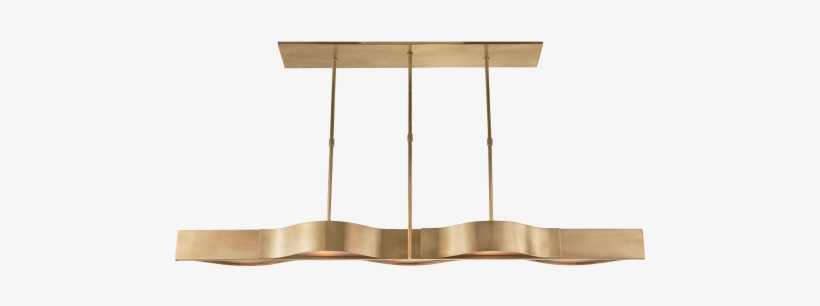 Avant Large Linear Pendant In Antique-burnished Brass - Kelly Wearstler Light, transparent png download