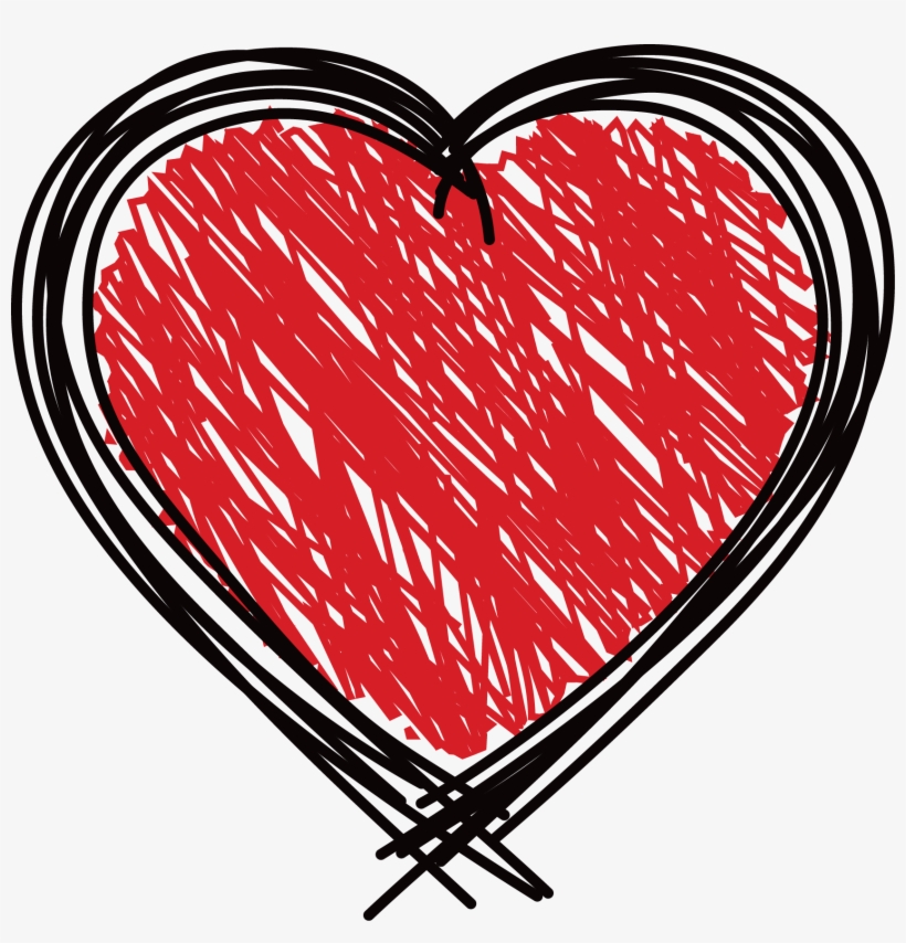 Heart Doodle Drawing Clip Art Graffiti Painted - Love Malaysia, transparent png download