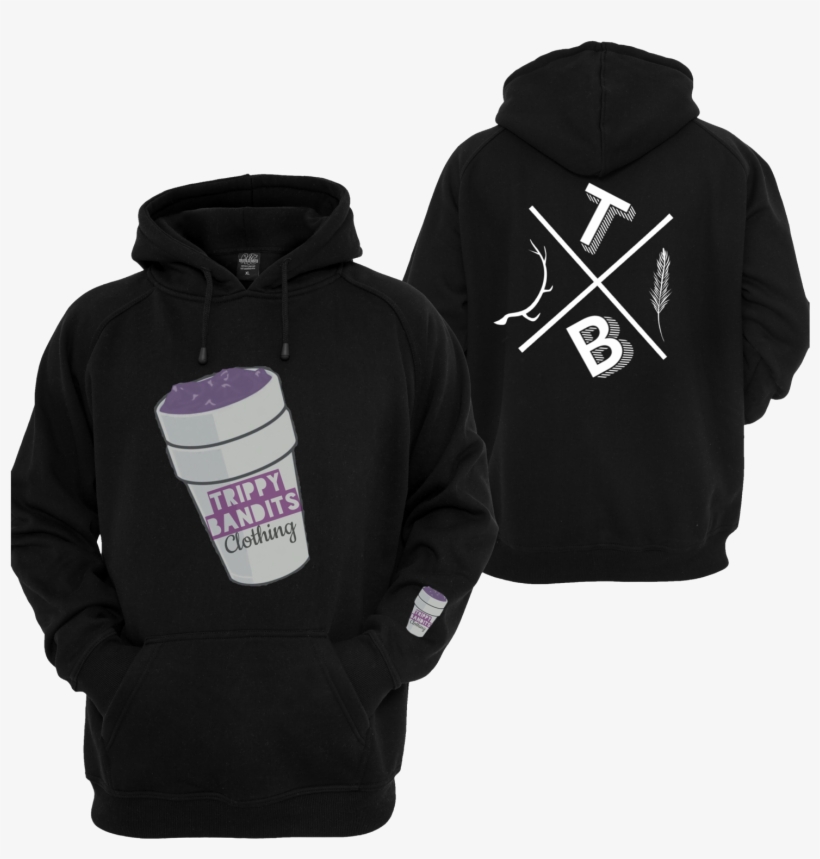 Image Of Trippy Bandits "purple Drank" Hoodie Black - One Piece Whitebeard Hoodie, transparent png download