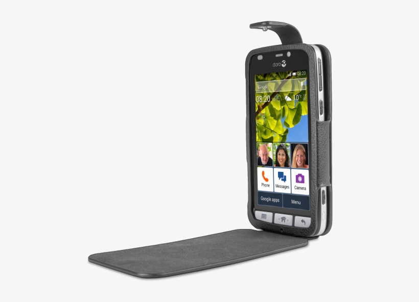 Black - Doro Flip Cover Liberto 820 Black, transparent png download