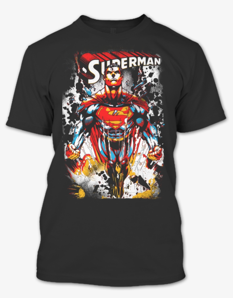 A Black T-shirt With The Shopify Logo - Superman, transparent png download