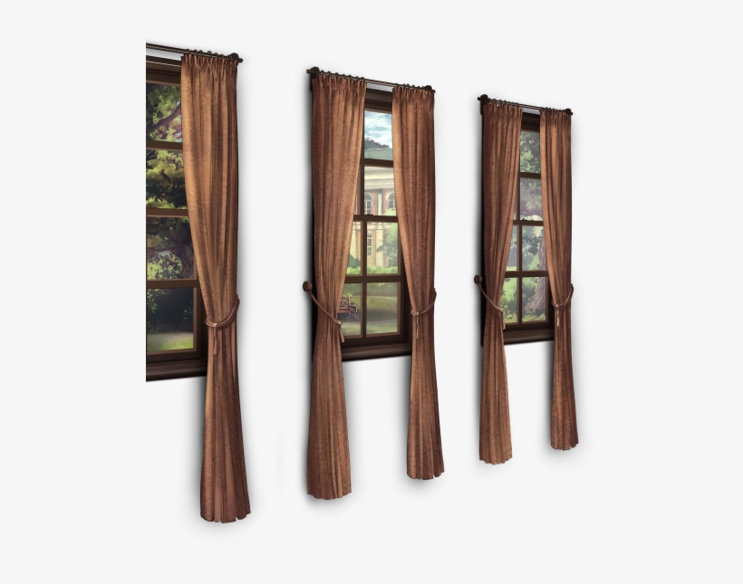 Windows With Curtains - Curtains Png, transparent png download