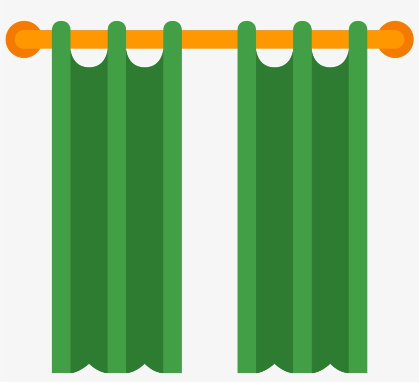 The Icon Shows A Set Of Two Tall Curtains That Are - Шторы Иконка Флэт, transparent png download