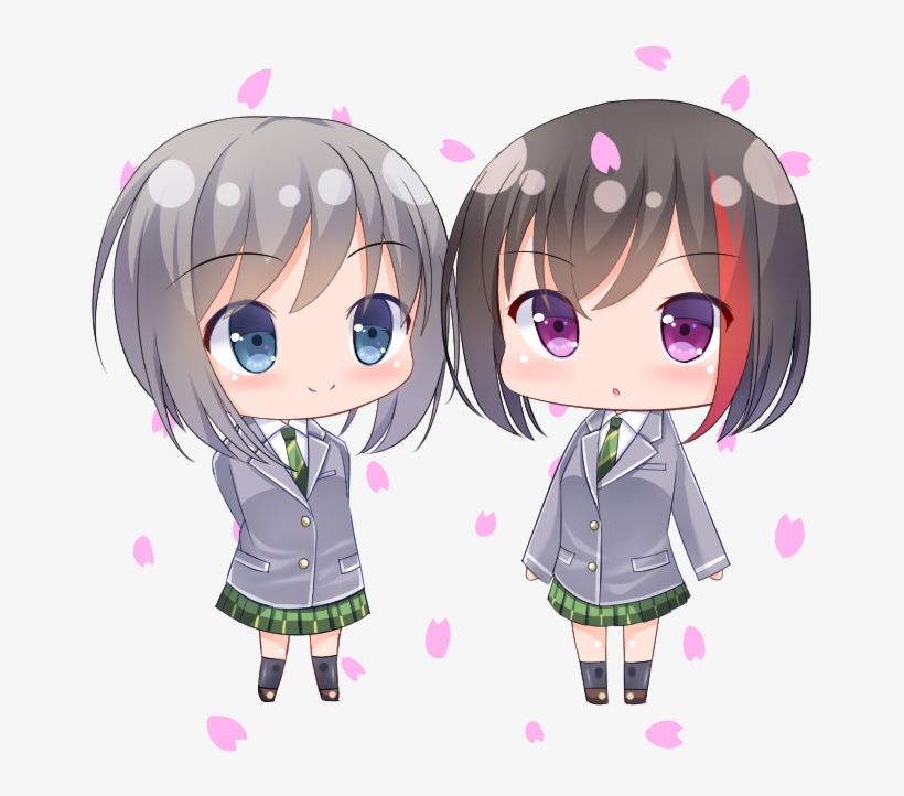 Aoba Moka And Mitake Ran Drawn By Koh (user Kpcu7748 - Cartoon, transparent png download