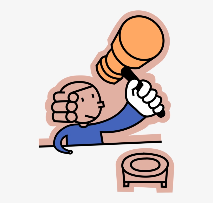 Vector Illustration Of Judicial Court Judge Bangs Gavel - Valor De La Justicia, transparent png download