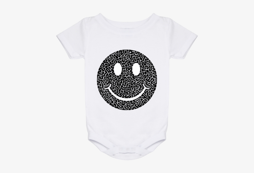 Smiley Face Baby Onesie 24 Month - Crescent, transparent png download