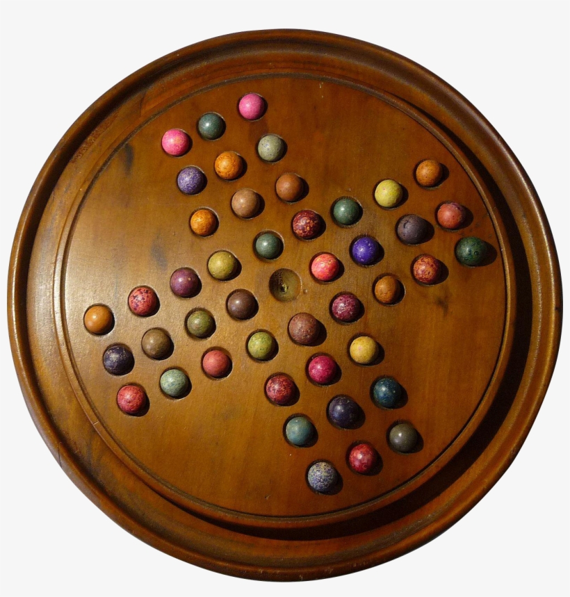 Wooden Solitaire Marble Board Game 19th Century Niagara - Patience Board Game, transparent png download