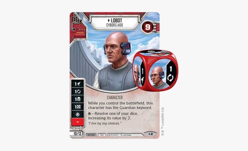 Swd06 Lobot - Star Wars Destiny Rivals, transparent png download