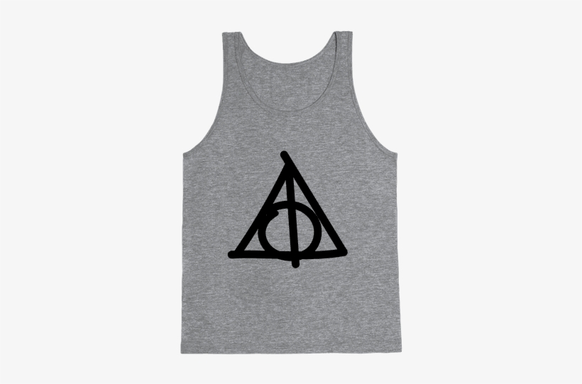 Deathly Hallows Doodle Tank Top - T-shirt, transparent png download
