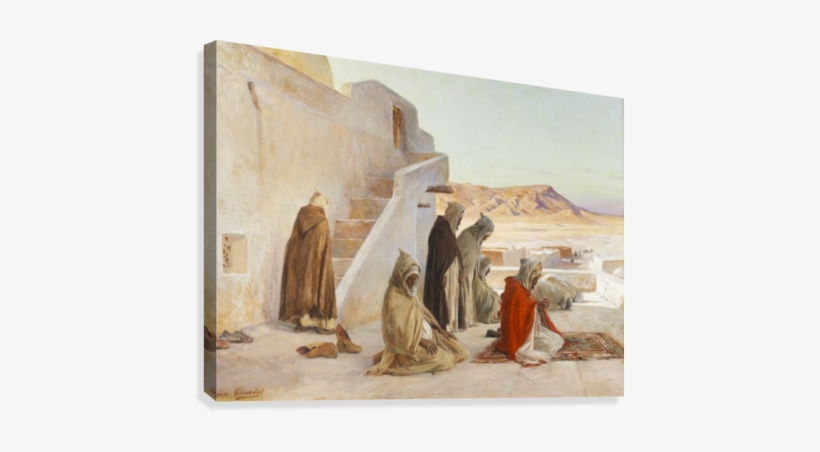 Prayer Time Canvas Print - Girardet Eugène, transparent png download