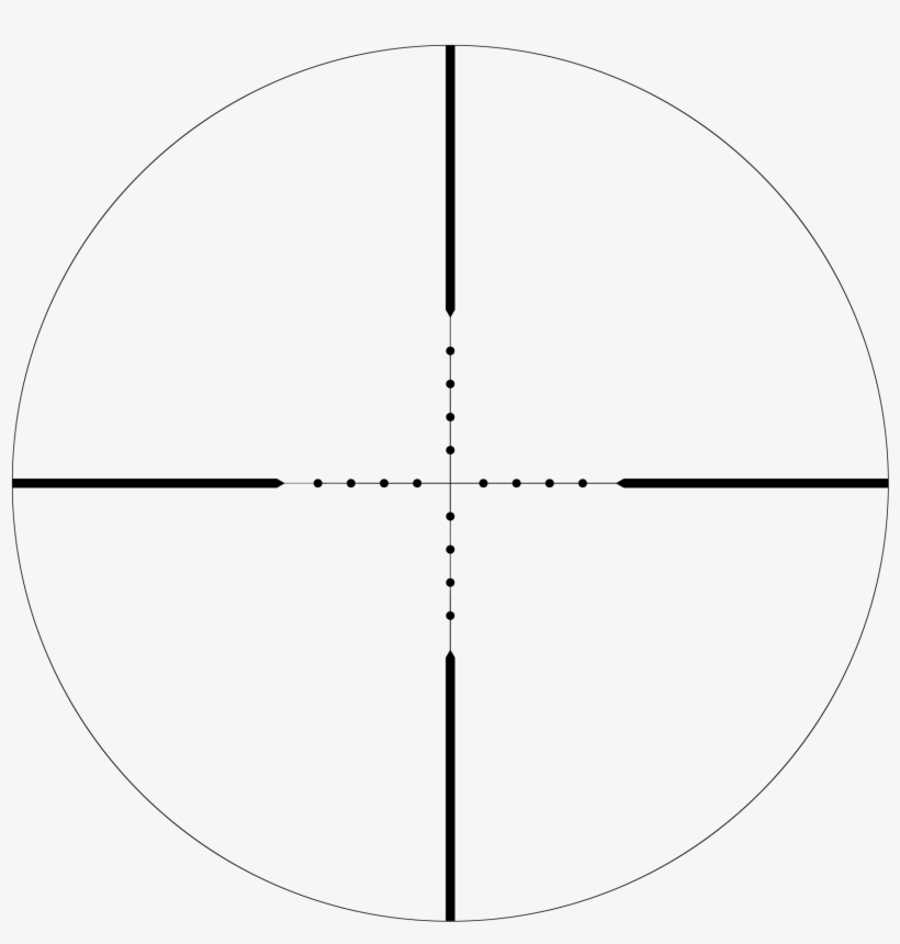 Mildot Reticle - Vmr 1 Mrad Reticle, transparent png download