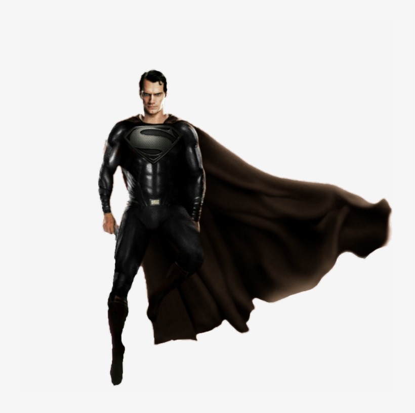 Superman - Black Superman Suit 2016, transparent png download