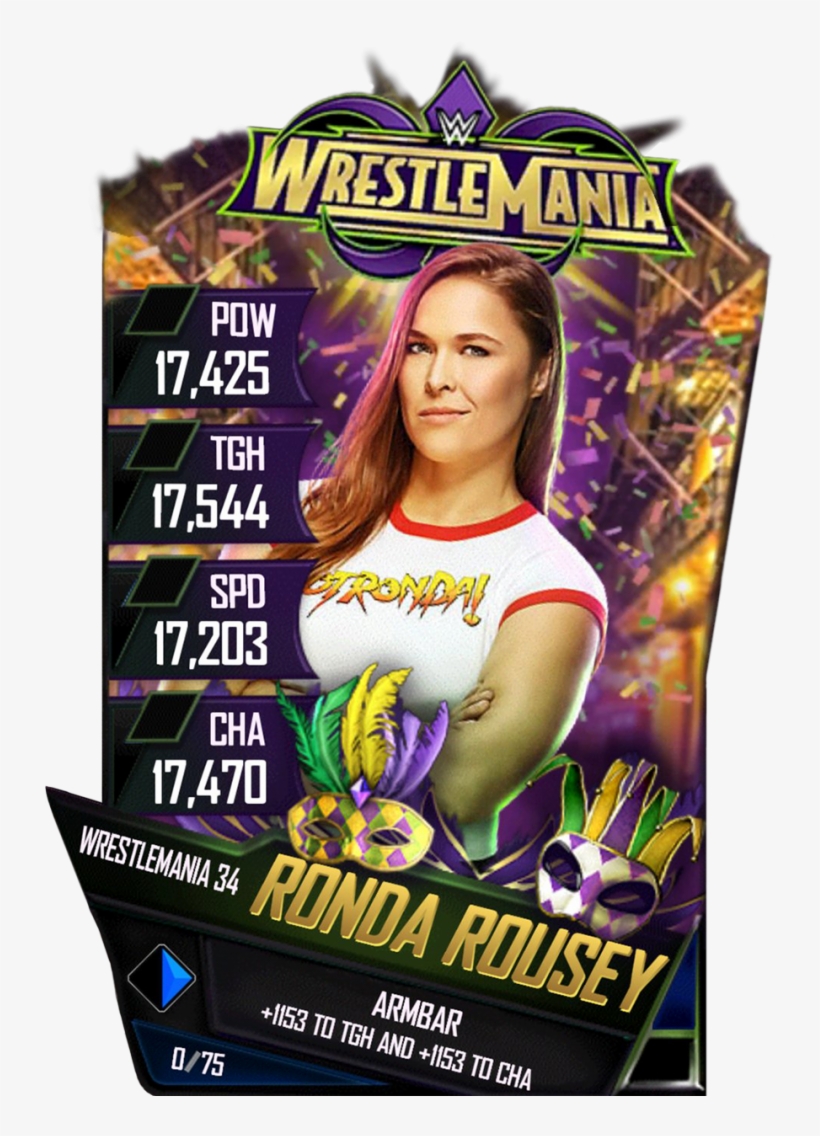 Supercard Rondarousey S4 19 Wrestlemania34, transparent png download