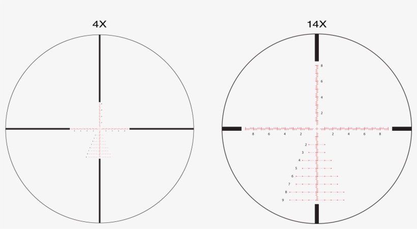 Aplr2 Ffp Ir Mil 4-14x44 Reticle - Reticle, transparent png download