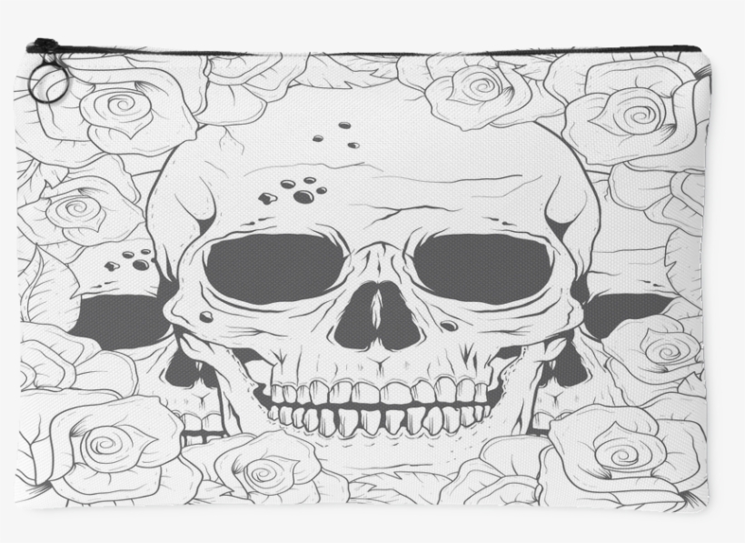 Color Yourself Series - Skull In Rose Notebook, transparent png download