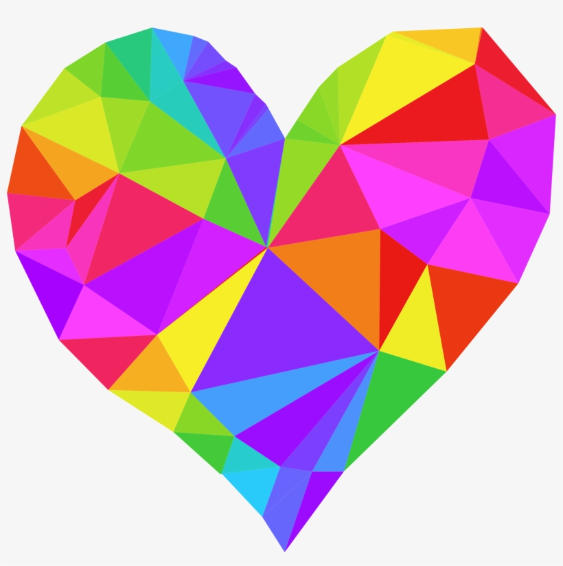 This Free Icons Png Design Of Low Poly Heart, transparent png download