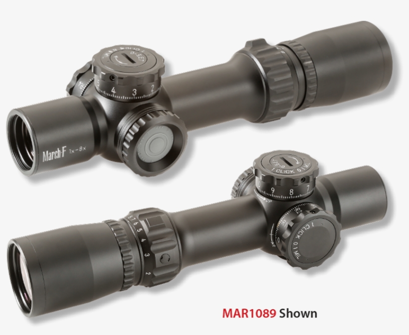 March 1 8x24mm Ffp Shorty Tactical Knobs Illuminated - March 1 8x24 Shorty, transparent png download