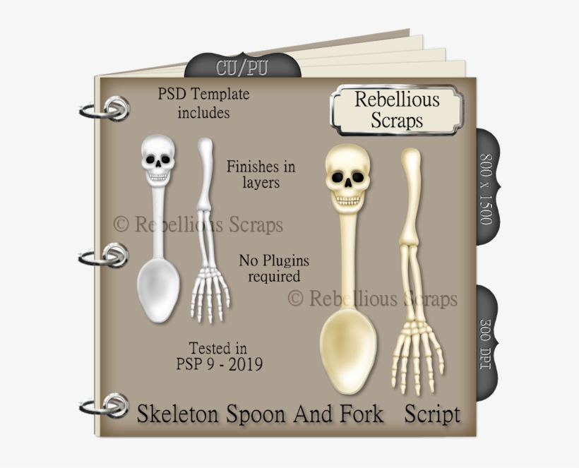 Skeleton Spoon And Fork - Pahu Drum, transparent png download