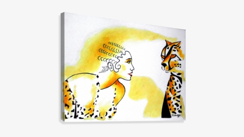 Cat Eyes Canvas Print - Rundes Kissen Josephine Bäcker U. Leopard Orig., transparent png download