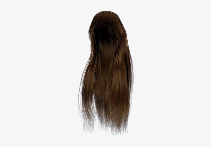 Long Brown Hair Png Svg Black And White Stock - Long Brown Hair Png, transparent png download