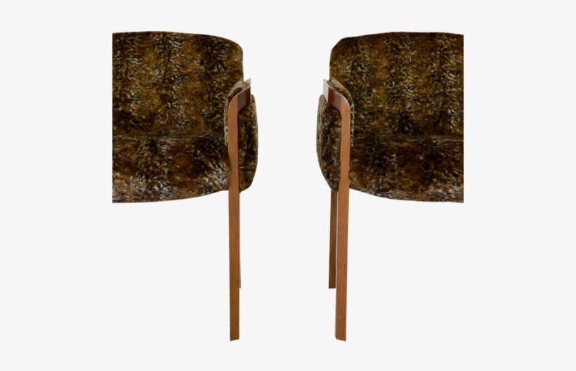 1960's Faux Fur Side Chairs - Chair, transparent png download