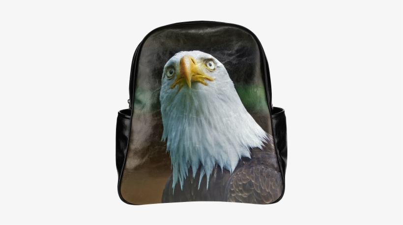 American Bald Eagle Head 001 01 Multi-pockets Backpack - Amerikanischer Weißkopfseeadler-kopf Notizblock, transparent png download