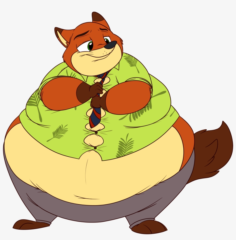 Fat Nick Wilde - Nick Wilde Weight Gain, transparent png download