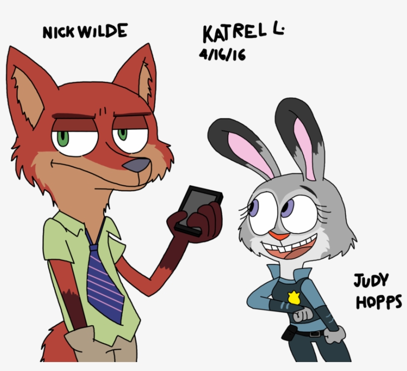 Png Library Stock Animator Drawing Judy - Nick Wilde And Judy Hopps Kids, transparent png download