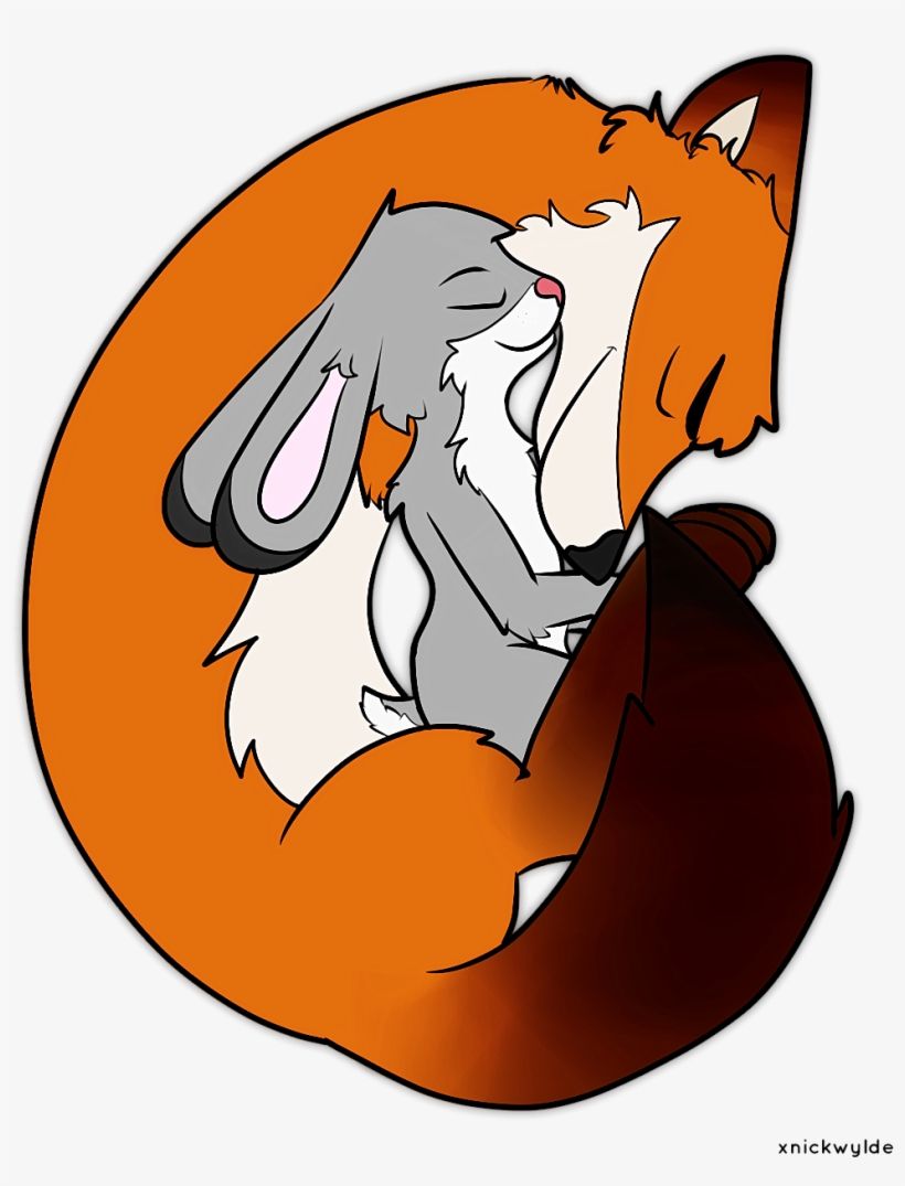 ““nick And Judy Cuddling ” Based - Red Fox, transparent png download