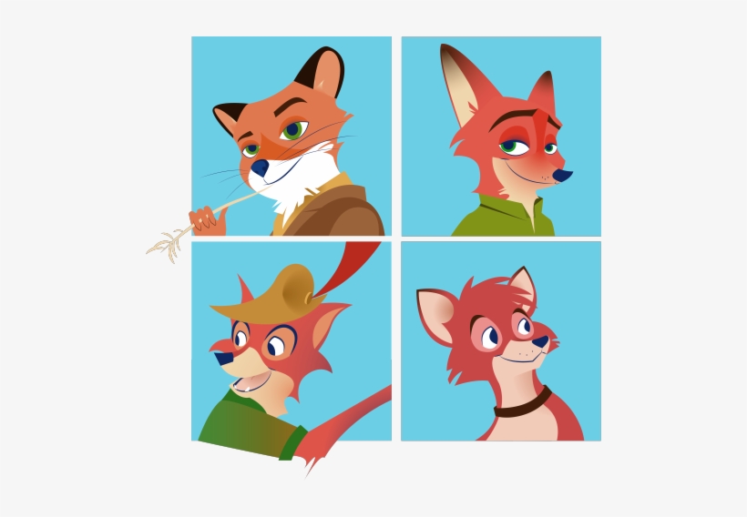 Clockwise From Upper Right - Fox And The Hound Fanart, transparent png download