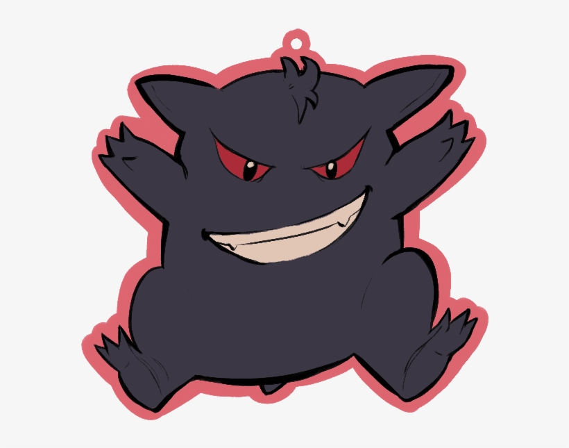 Clefairy/gengar Charm - Cartoon, transparent png download