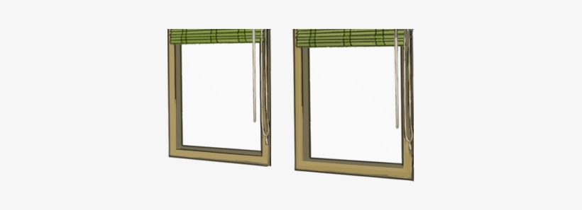 Window With Bamboo Blind - Window, transparent png download