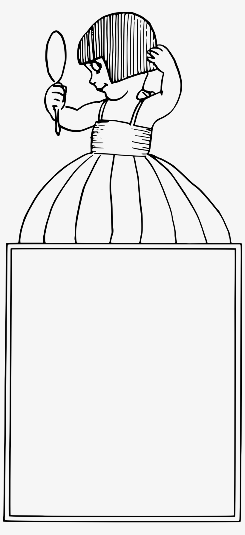 This Free Icons Png Design Of Girl Mirror Frame, transparent png download