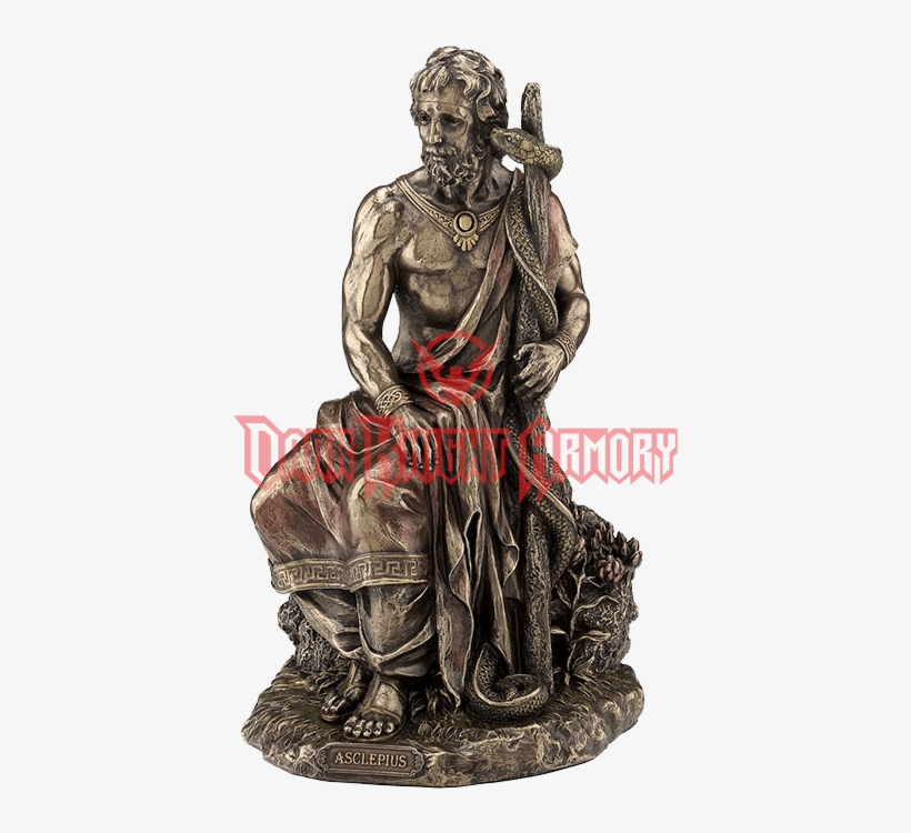 Greek God Of Medicine Asclepius Statue - Asclepius - Greek God Of Medicine Statue, transparent png download